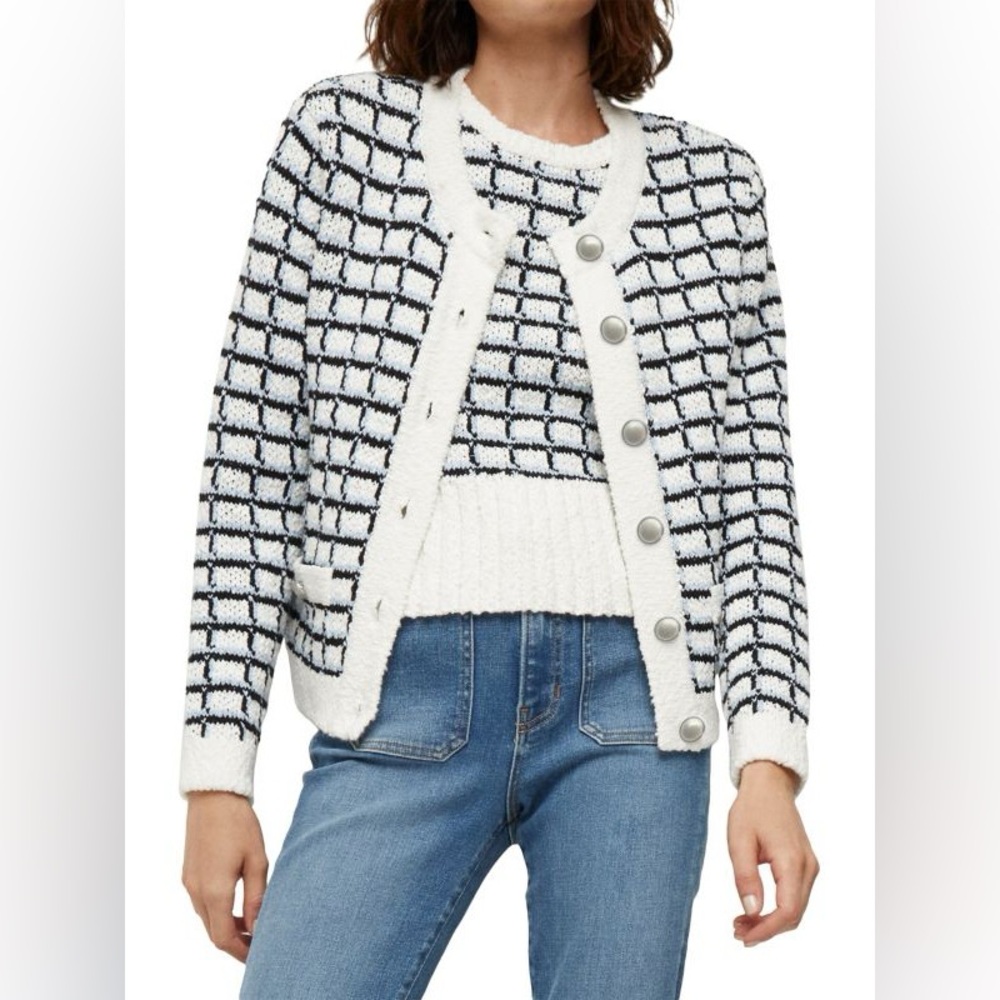 $648 VERONICA BEARD
Lavigne Tweed Knit Jacket size M - Picture 3 of 11